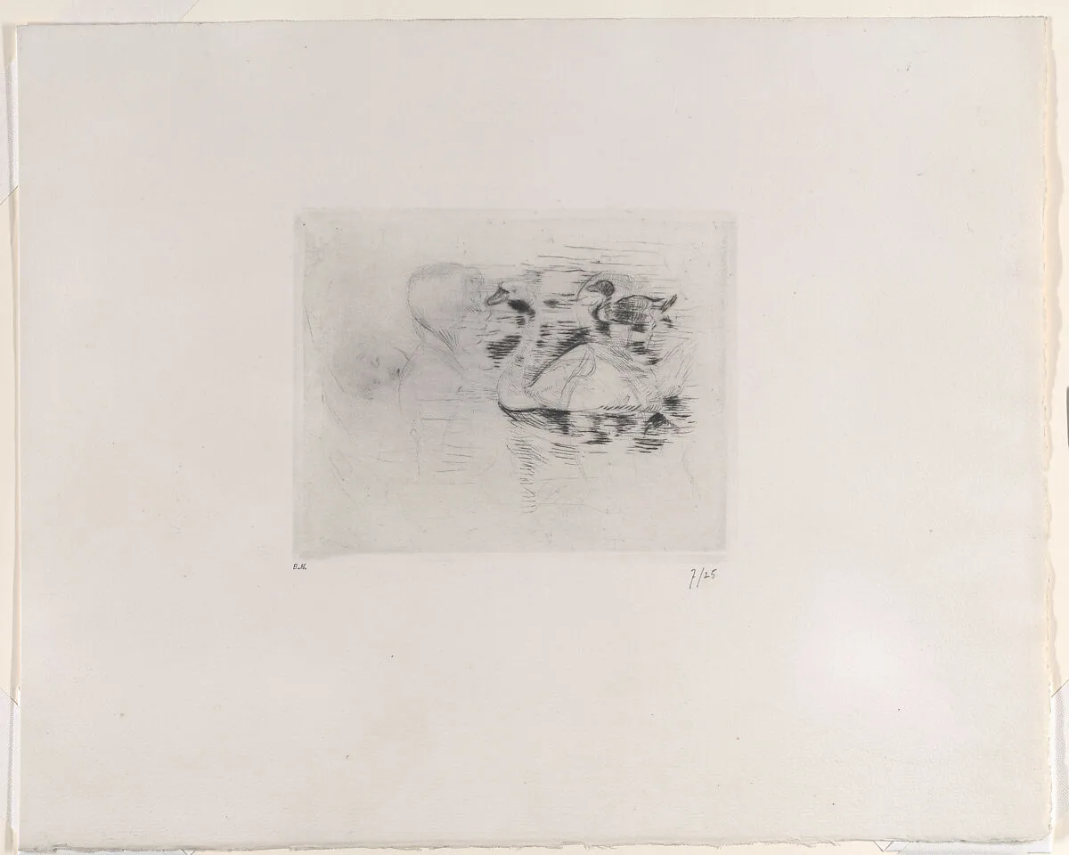 Swan and Duck, with Portraits of Julie — Berthe Morisot|Julie Manet