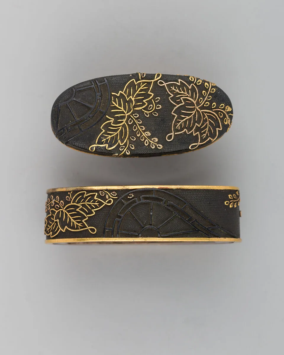 Sword-Hilt Collar and Pommel (Fuchigashira) — Unknown