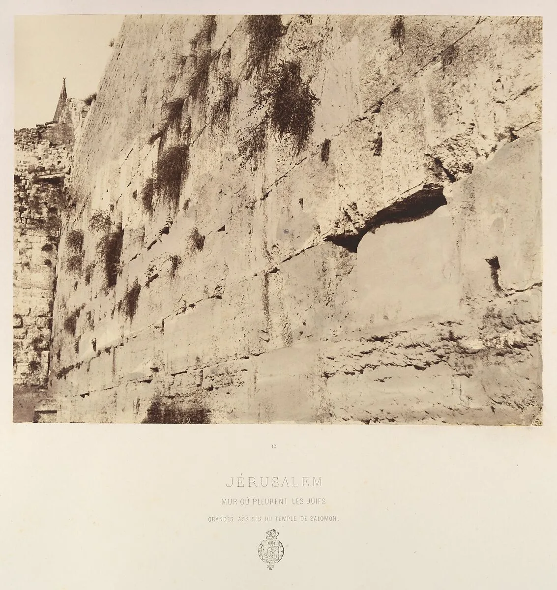 Jérusalem. Mur oú pleurent les juifs. Grandes Assises du Temple de Salomon — Louis de Clercq|H. Jannin|J. Blondeau et Antonin