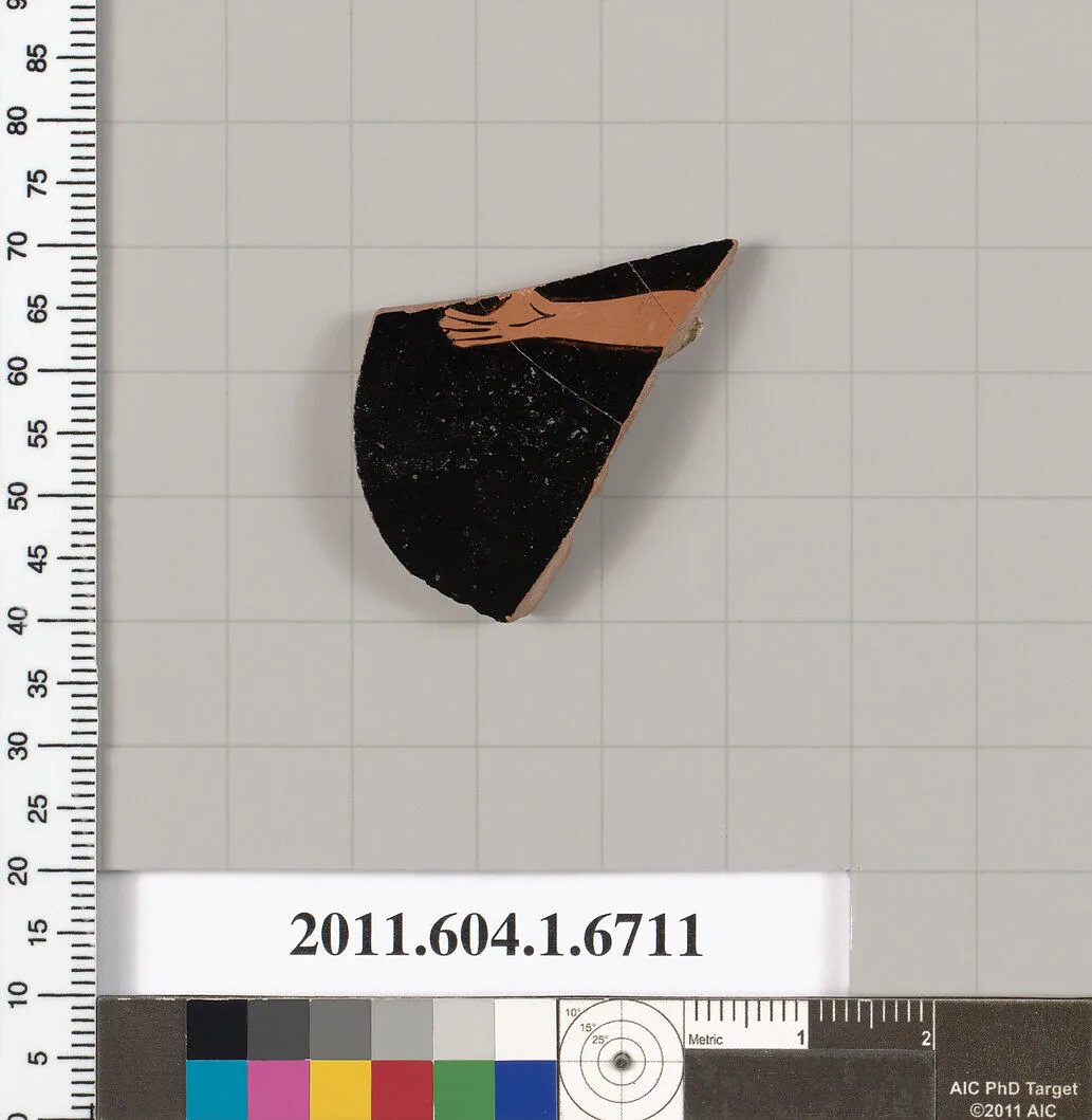 Terracotta fragment of a kylix (drinking cup) — Unknown