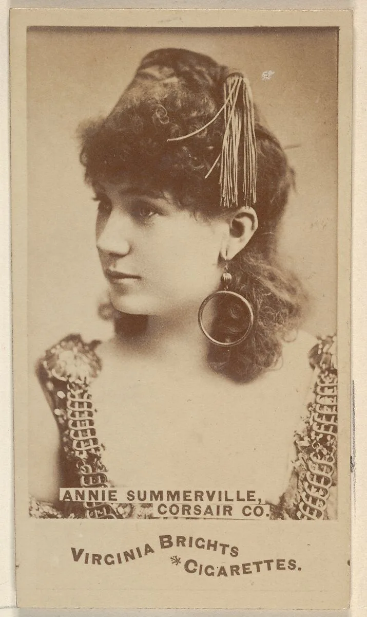 Annie Summerville, Corsair Co., from the Actors and Actresses series (N45, Type 6) for Virginia Brights Cigarettes — Allen & Ginter
