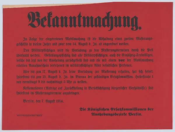 Bekanntmachung — Anonymous
