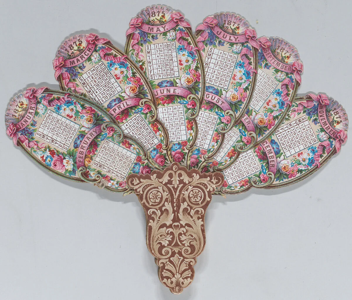 Valentine - Mechanical - elaborate fan — Anonymous, British, 19th century