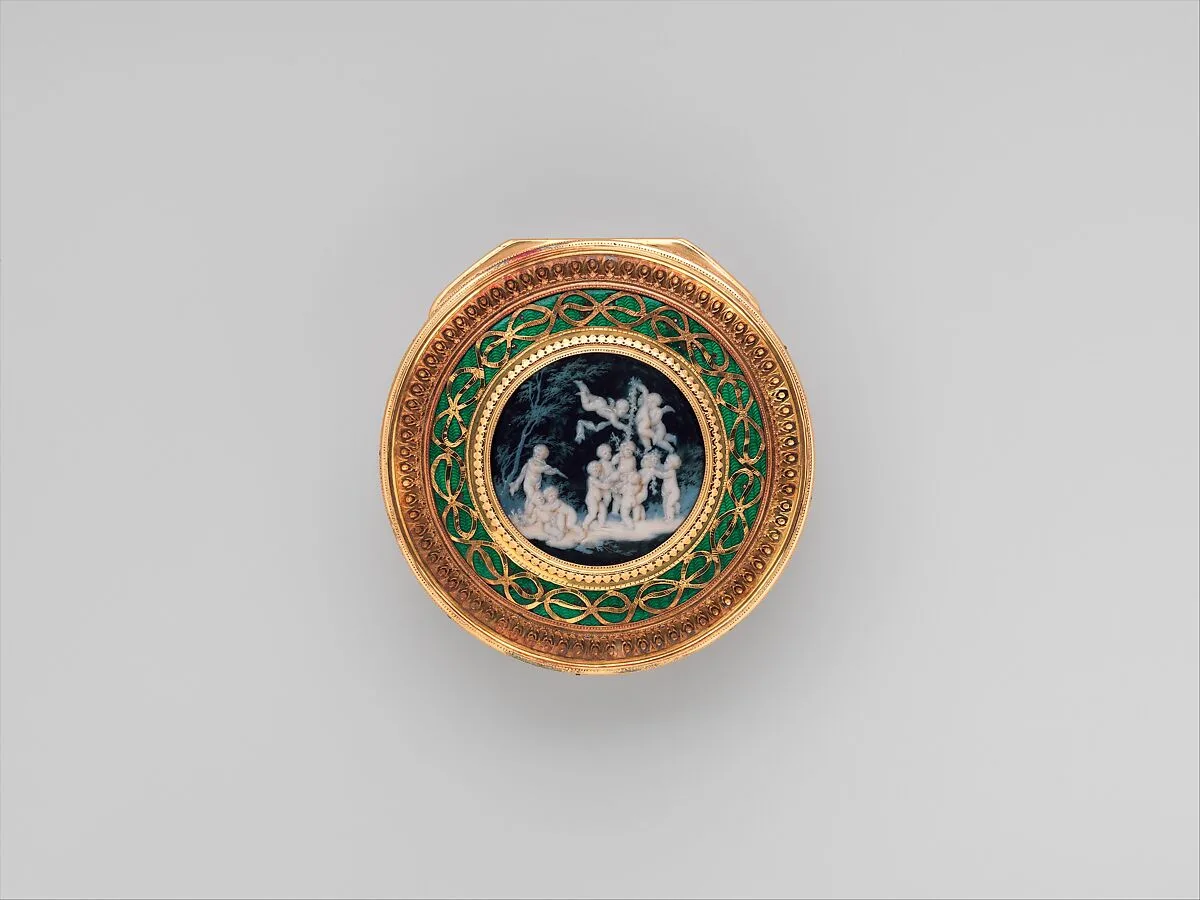 Snuffbox with scenes of putti at play — Pierre François Drais|Jacques Joseph de Gault