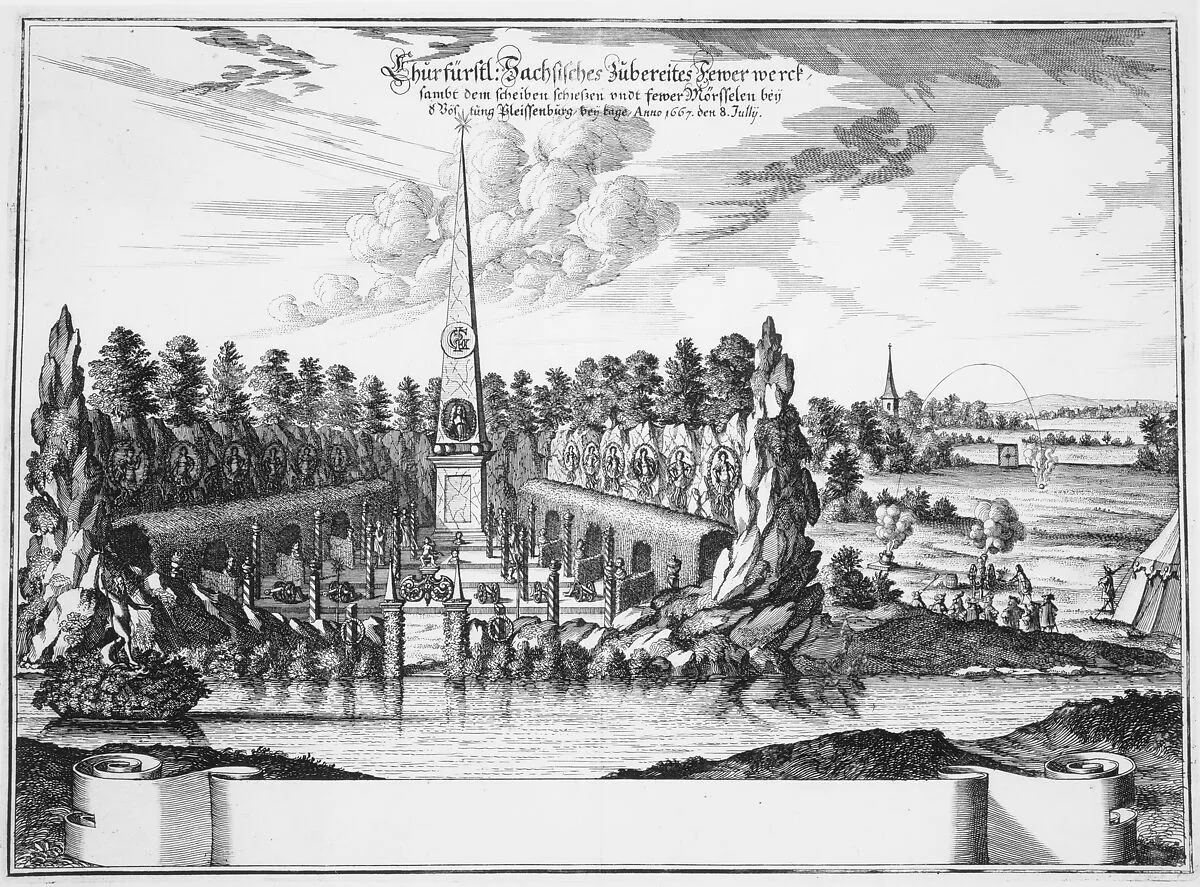 Celebration for the Elector Johann Georg II, Leipzig, July 8, 1667 — Anonymous, German, 17th century