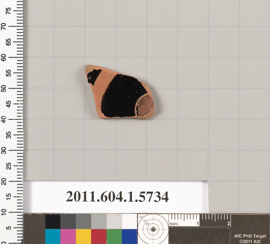 Terracotta fragment of a kylix: eye-cup (drinking cup) — Unknown