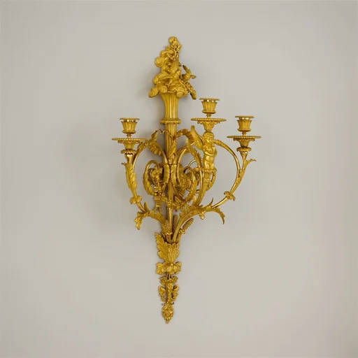 Three-light wall brackets (set of four)