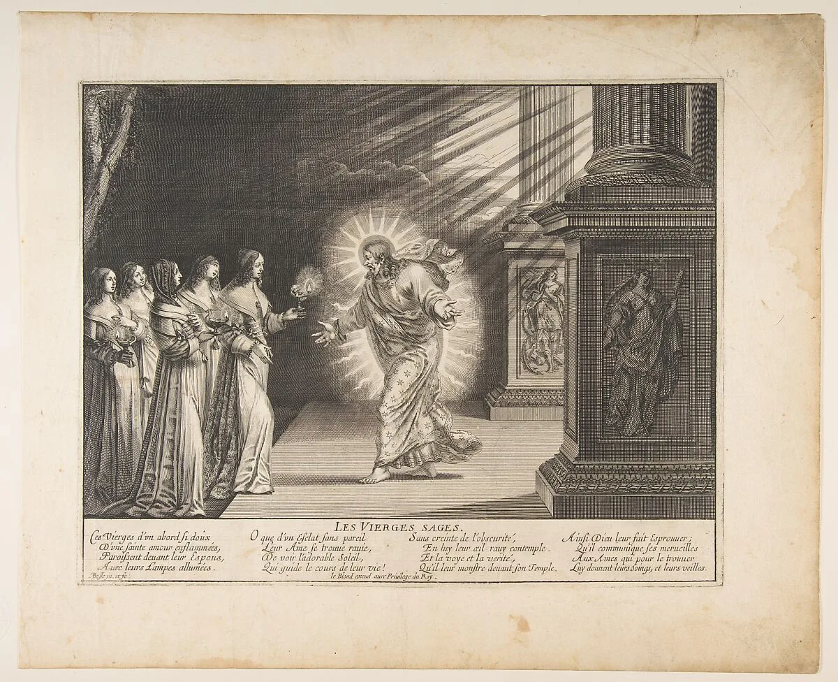 The Wise Virgins before Christ — Abraham Bosse|Jean I Leblond