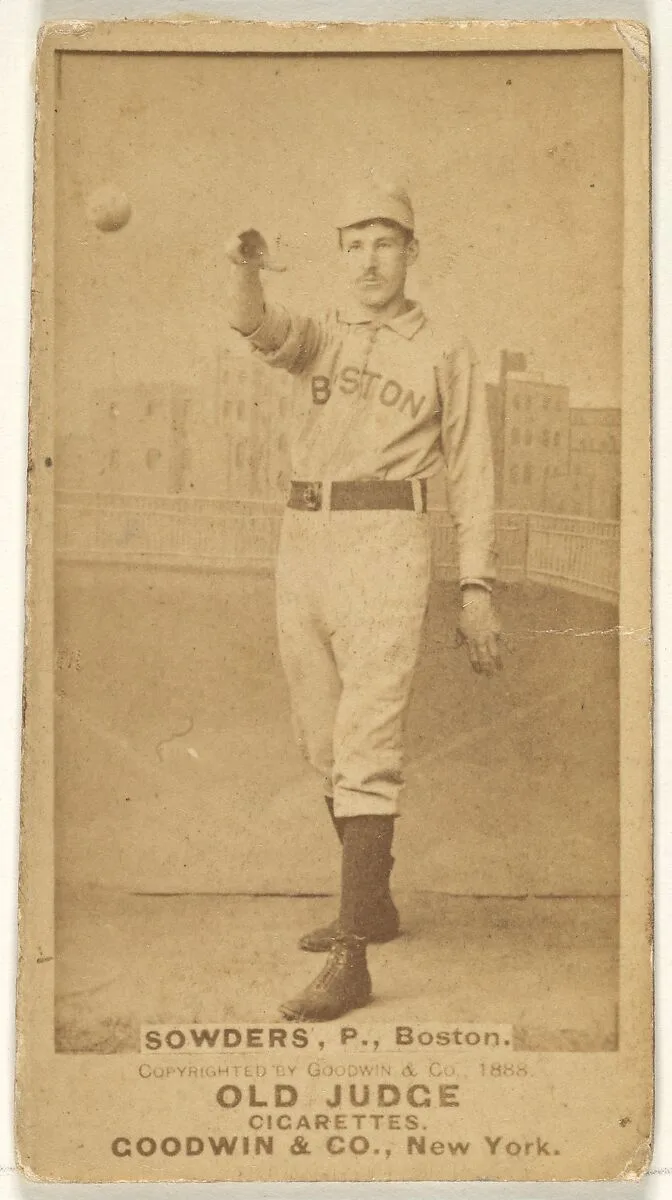 Sowders, Pitcher, Boston, from the Old Judge series (N172) for Old Judge Cigarettes — Goodwin & Company