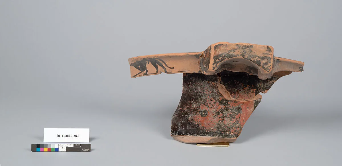 Terracotta fragment of a column-krater (bowl for mixing wine and water) — Unknown
