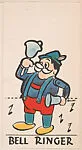 Bell Ringer, bakery insert card from the Pinocchio Circus Performers series (D64) — Walt Disney Productions