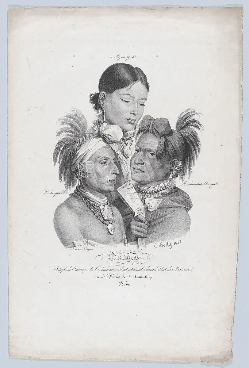 Osages: A Small Savage Tribe from North America, in the State of Missouri — Louis Léopold Boilly|Delpech