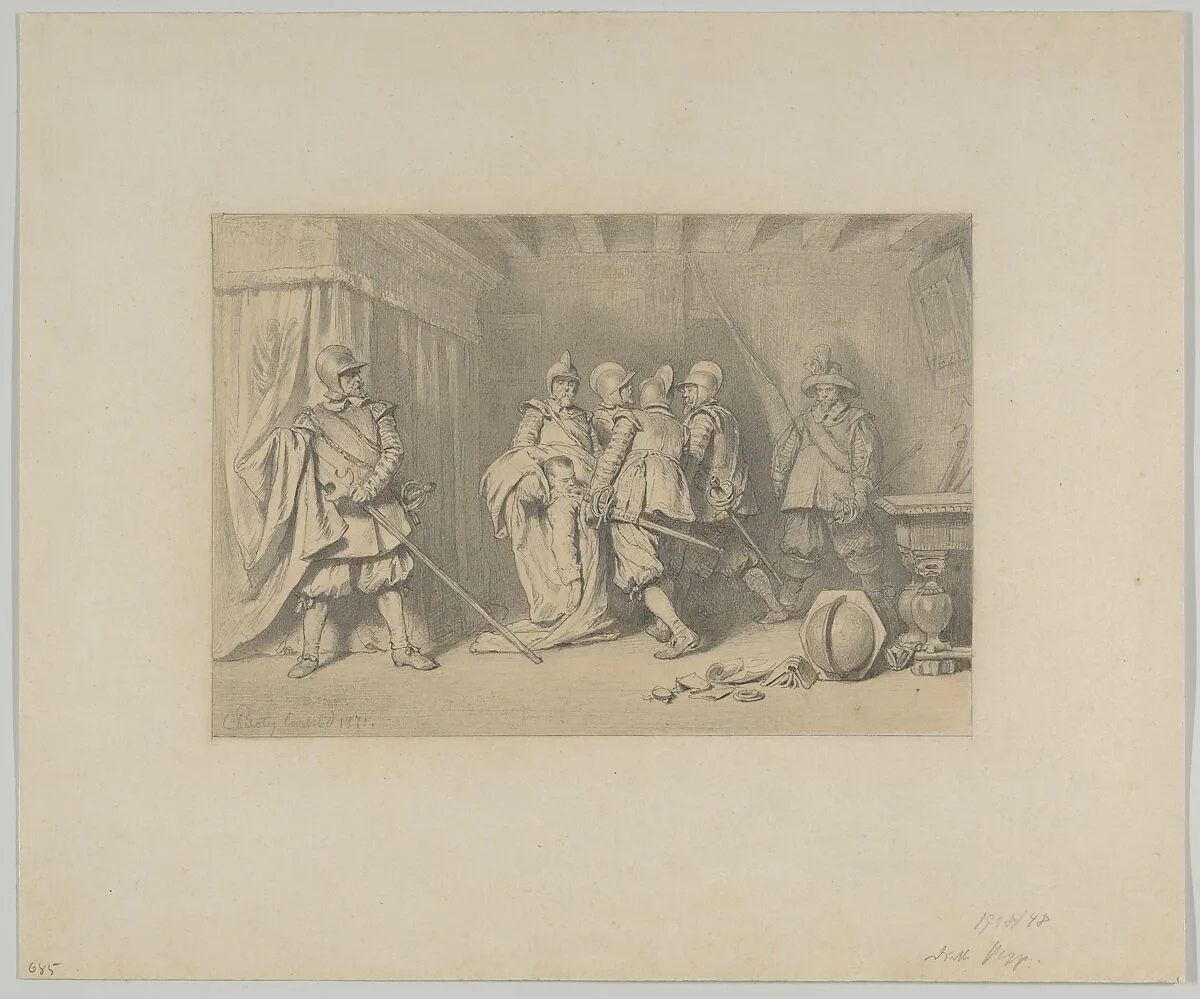 The Dead Wallenstein Being Carried Away by Soldiers — Karl Theodor von Piloty