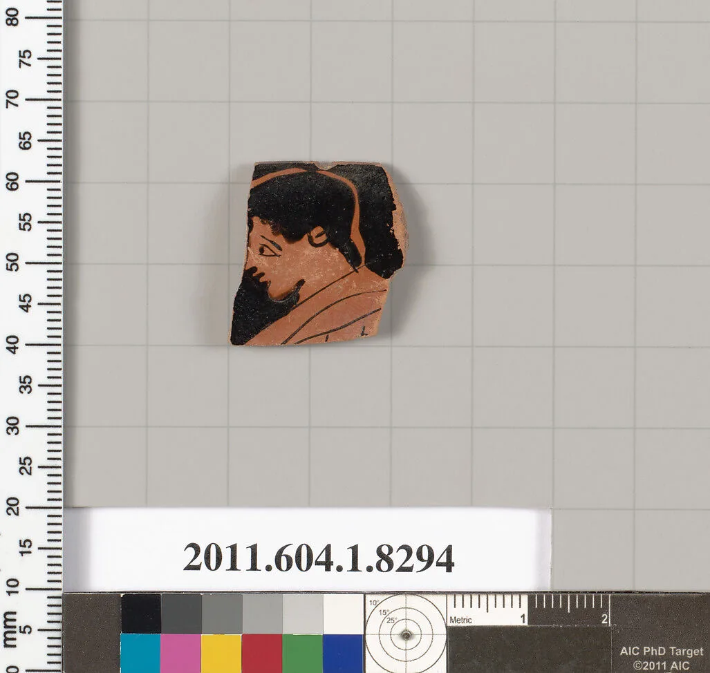 Terracotta rim fragment of a kylix (drinking cup) — Unknown