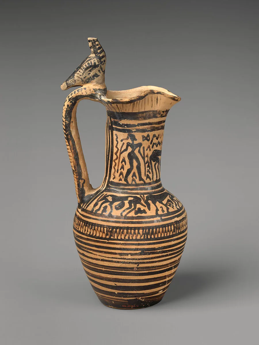 Terracotta oinochoe (jug) — Unknown