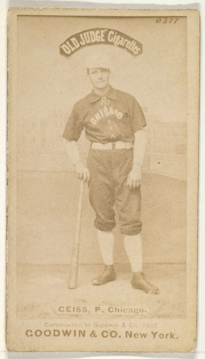 Ceiss, Pitcher, Chicago, from the Old Judge series (N172) for Old Judge Cigarettes — Goodwin & Company