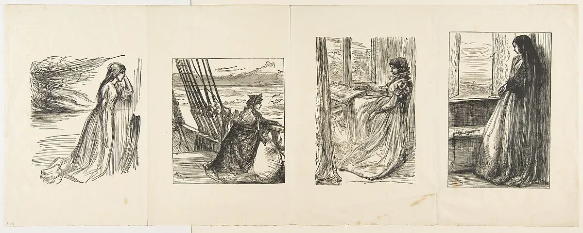 The Relief Fund in Lancashire, The Major's Daughter, The Morning Before the Massacre of St. Bartholomew, and Count Burkhardt (for "Once a Week") — Joseph Swain|James McNeill Whistler|Chiswick Press|Dalziel Brothers