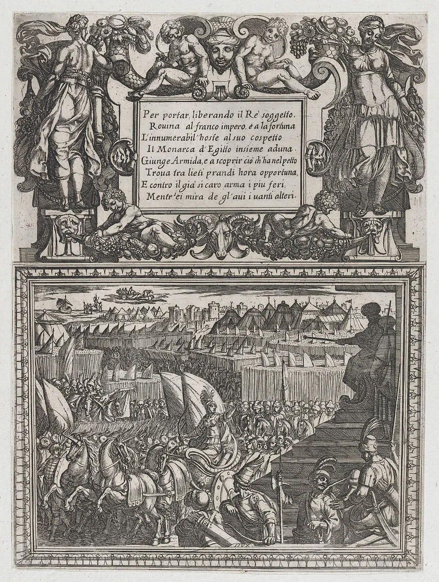 Plate 17: Illustration to Canto XVII, from Torquato Tasso's 'Gerusalemme liberata III' — Antonio Tempesta