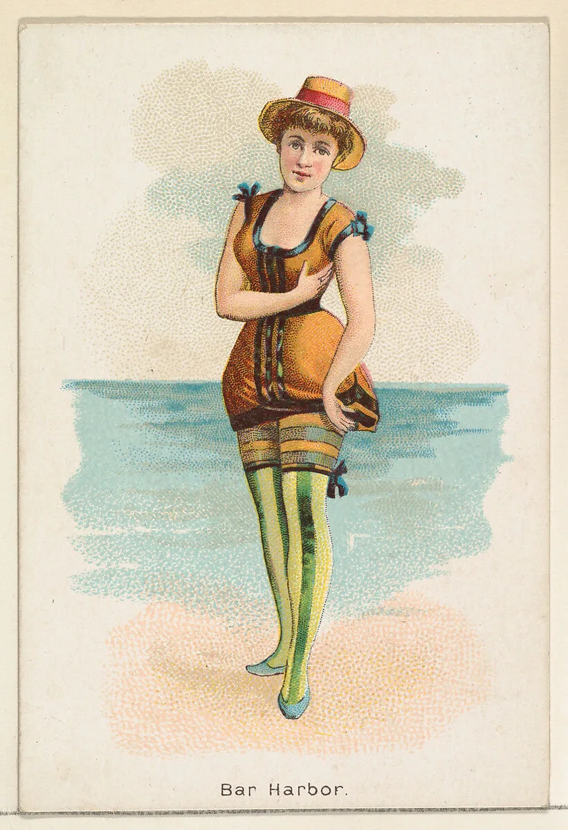 Bar Harbor, from the Beautiful Bathers series (N192) issued by Wm. S. Kimball & Co. — William S. Kimball & Company|Julius Bien