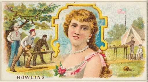 Bowling, from the Games and Sports series (N165) for Old Judge Cigarettes