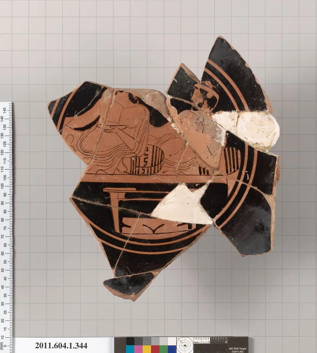Terracotta fragment of a kylix (drinking cup) — Unknown