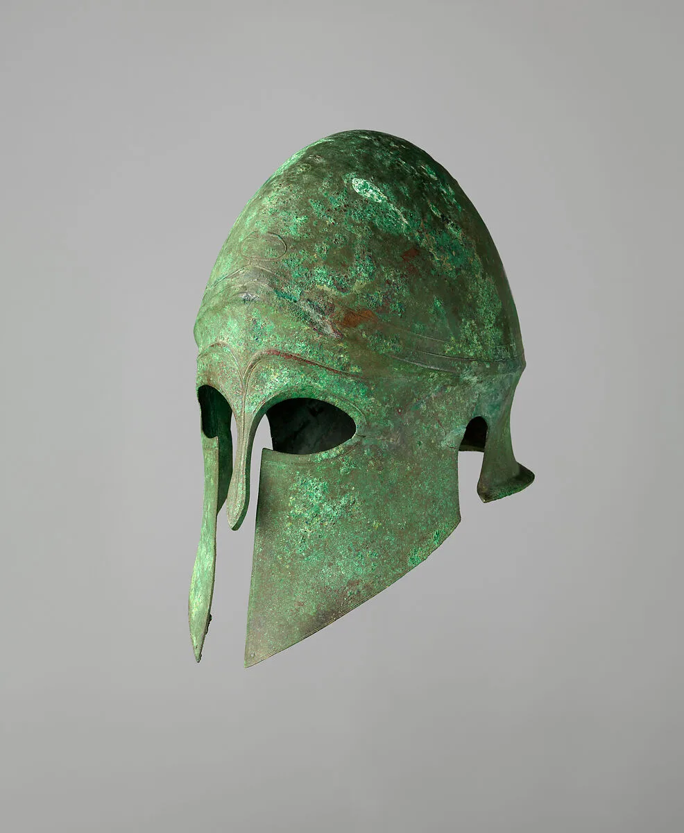 Helmet of the Corinthian Type and Pair of Greaves — Unknown