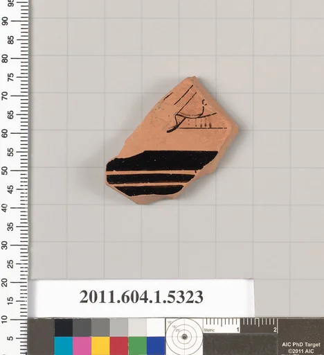 Terracotta fragment of a kylix (drinking cup)