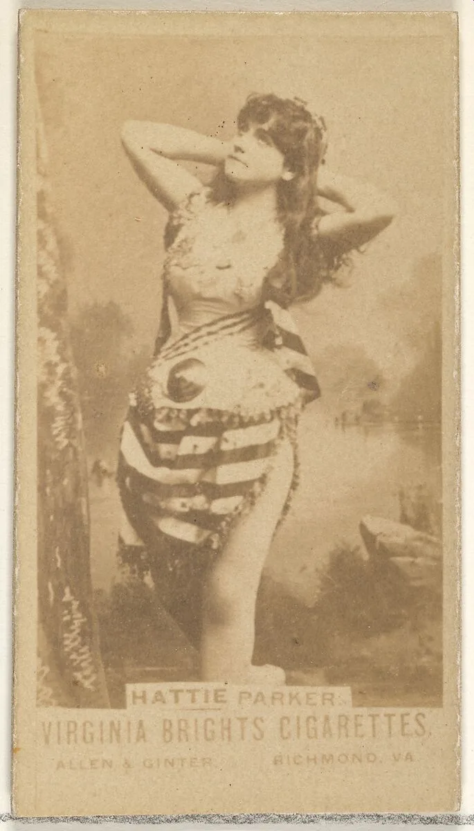 Hattie Parker, from the Actors and Actresses series (N45, Type 1) for Virginia Brights Cigarettes — Allen & Ginter