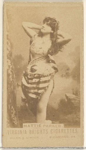 Hattie Parker, from the Actors and Actresses series (N45, Type 1) for Virginia Brights Cigarettes