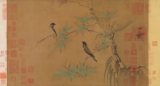 北宋 徽宗 竹禽圖 卷|Finches and bamboo