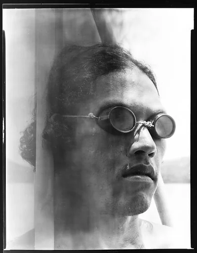 [South Seas: Man Wearing Goggles (Overexposed)]