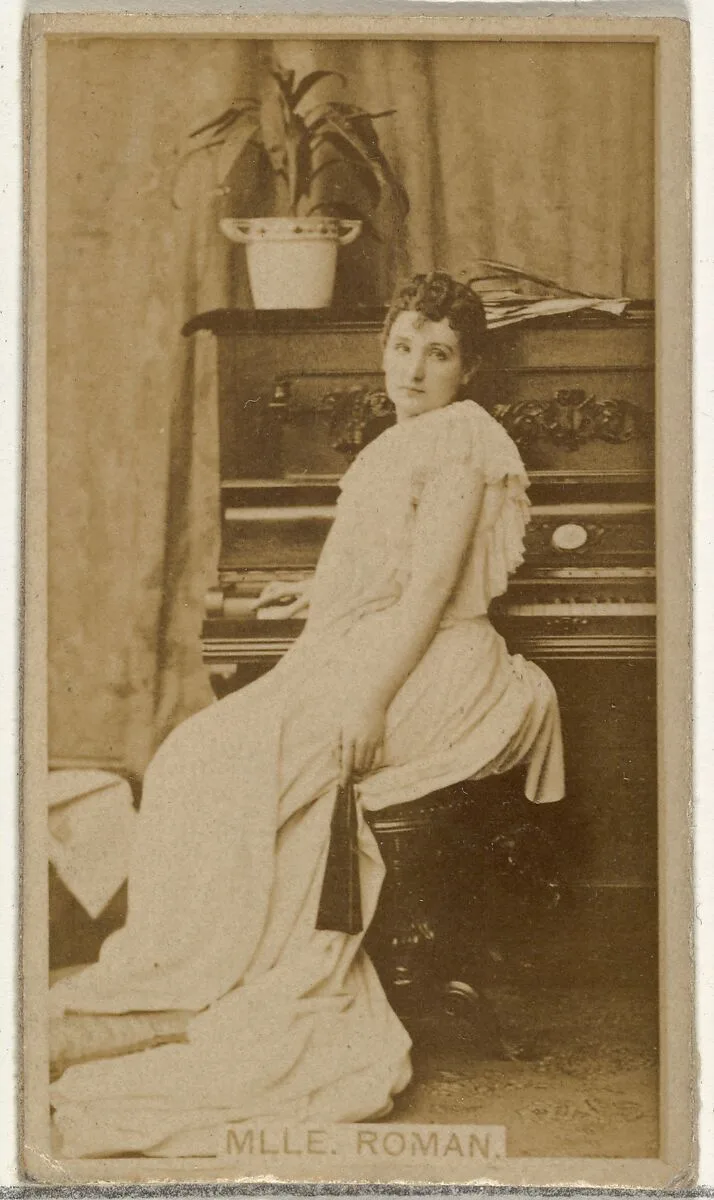 Mlle. Roman, from the Actors and Actresses series (N145-8) issued by Duke Sons & Co. to promote Duke Cigarettes — American Tobacco Company|W. Duke, Sons & Co.