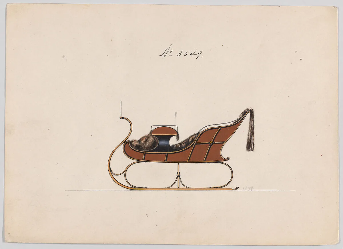 Design for 4 Seat Sleigh, no. 3549 — Brewster & Co.