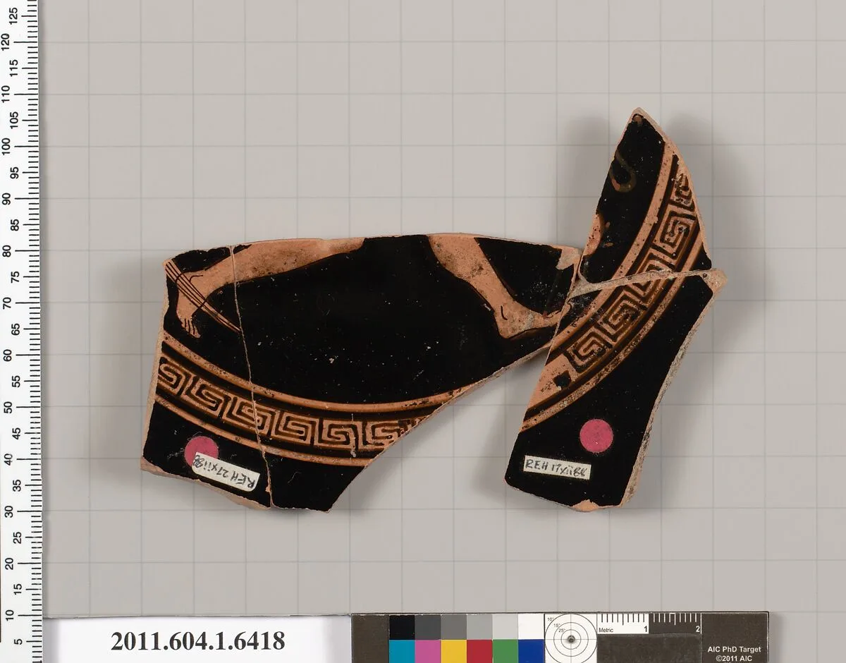 Terracotta fragment of a kylix (drinking cup) — Unknown