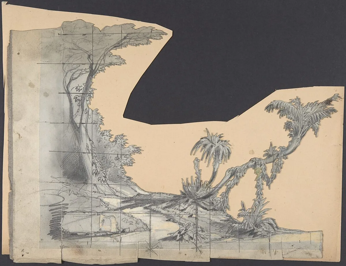Design for a Stage Set at the Opéra, Paris — Eugène Cicéri