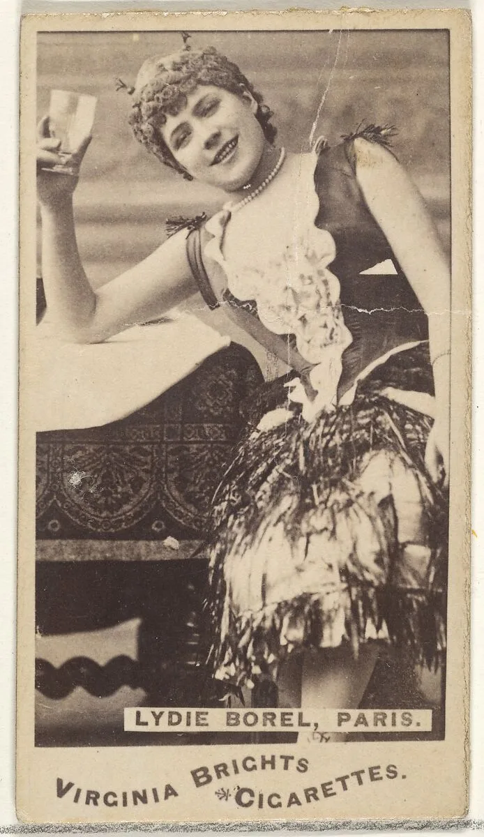 Lydie Borel, Paris, from the Actors and Actresses series (N45, Type 1) for Virginia Brights Cigarettes — Allen & Ginter