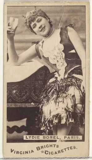 Lydie Borel, Paris, from the Actors and Actresses series (N45, Type 1) for Virginia Brights Cigarettes