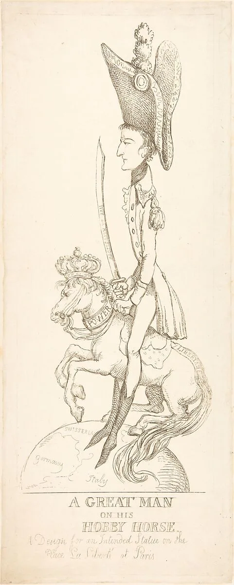 A Great Man on His Hobby Horse — Thomas Rowlandson