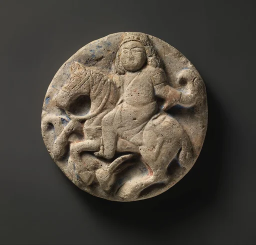 Roundel with a Mounted Falconer and Hare