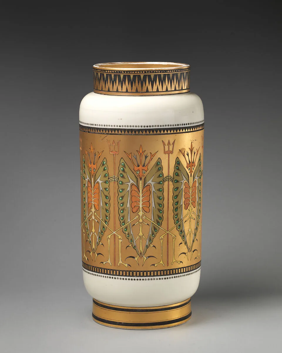 Vase with "Old Bogey" pattern — Minton(s)|Christopher Dresser