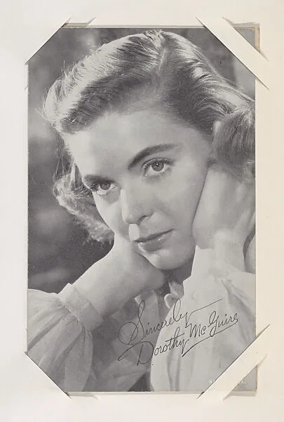 Dorothy McGuire from Movie Stars Exhibit Cards series (W401) — Unknown