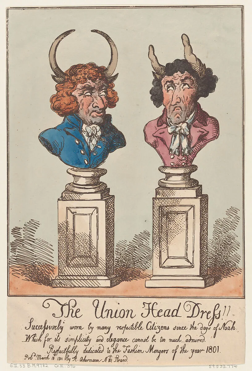 The Union Head Dress!! — Thomas Rowlandson