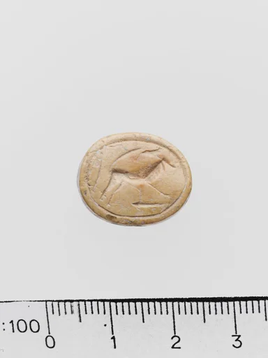 Ivory elliptical-shaped seal