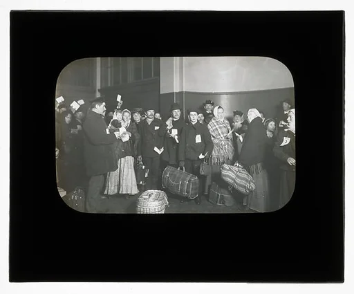 [Social Documentary Lantern Slide of New York]