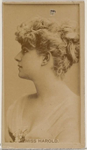 Miss Harold, from the Actors and Actresses series (N45, Type 8) for Virginia Brights Cigarettes