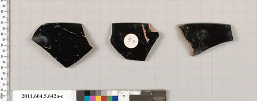 Terracotta rim fragments of kylikes (drinking cups)