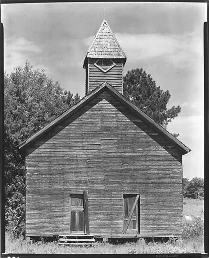 [Wooden Church with Shingled Steeple]