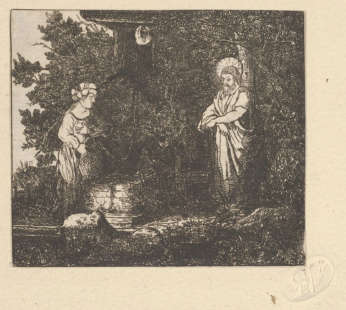 Le Christ et La Samaritaine (Christ and the Samaritan Woman) — Rodolphe Bresdin