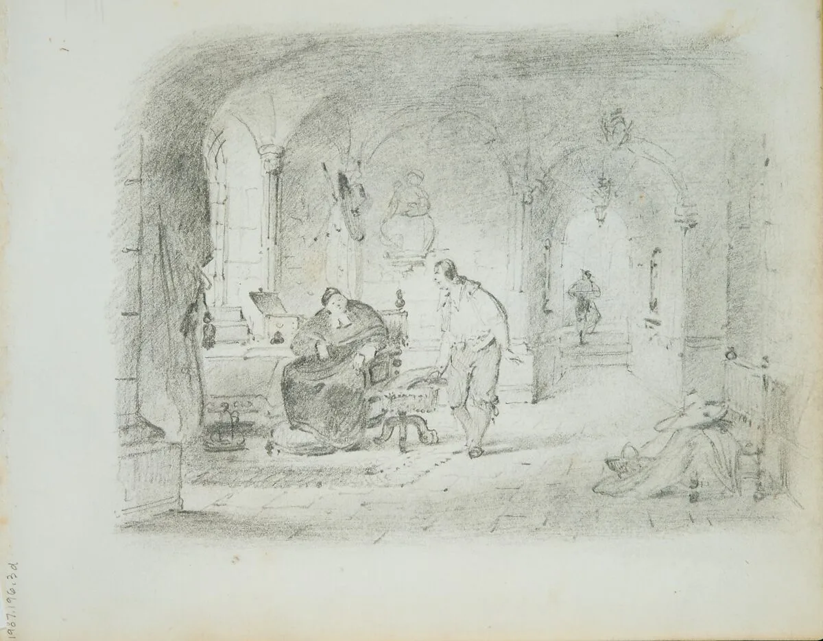 Study for "Gil Blas and the Archbishop" (from Sketchbook of Figure and Landscape Subjects) — Francis William Edmonds