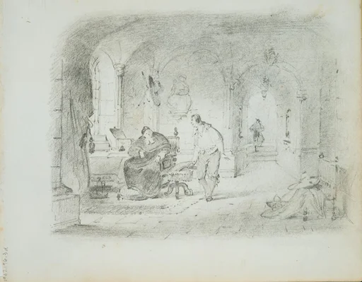 Study for "Gil Blas and the Archbishop" (from Sketchbook of Figure and Landscape Subjects)